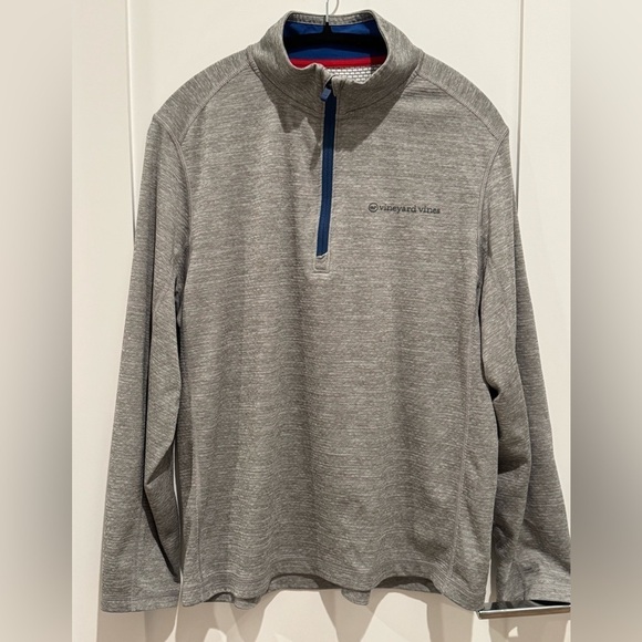 Vineyard Vines Performance Pullover Top Mens Large L Gray 1/2 Zip A15 golf - Picture 3 of 9